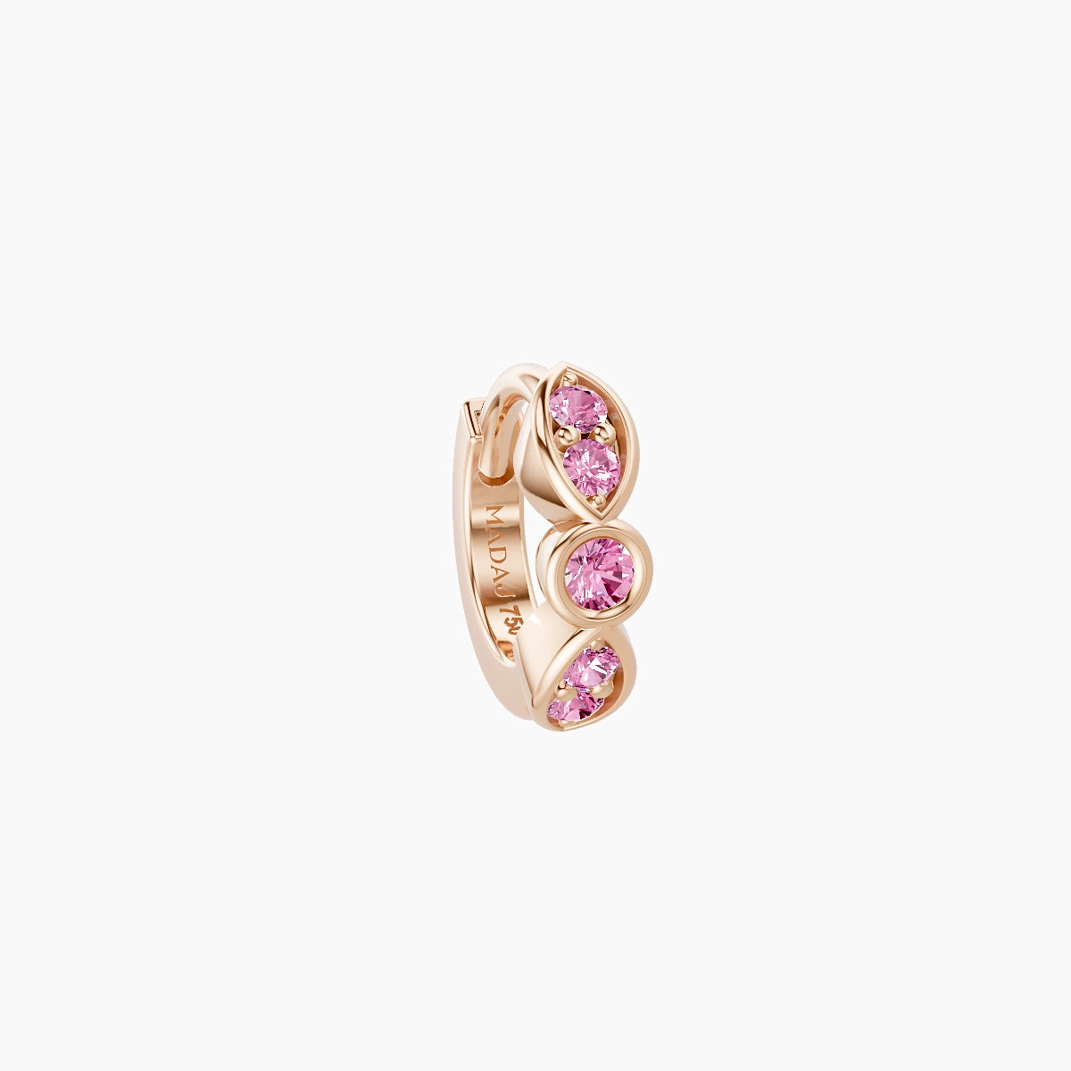 Anahita | 18k Rose Gold 5 mm Pink Sapphire Hoop Piercing