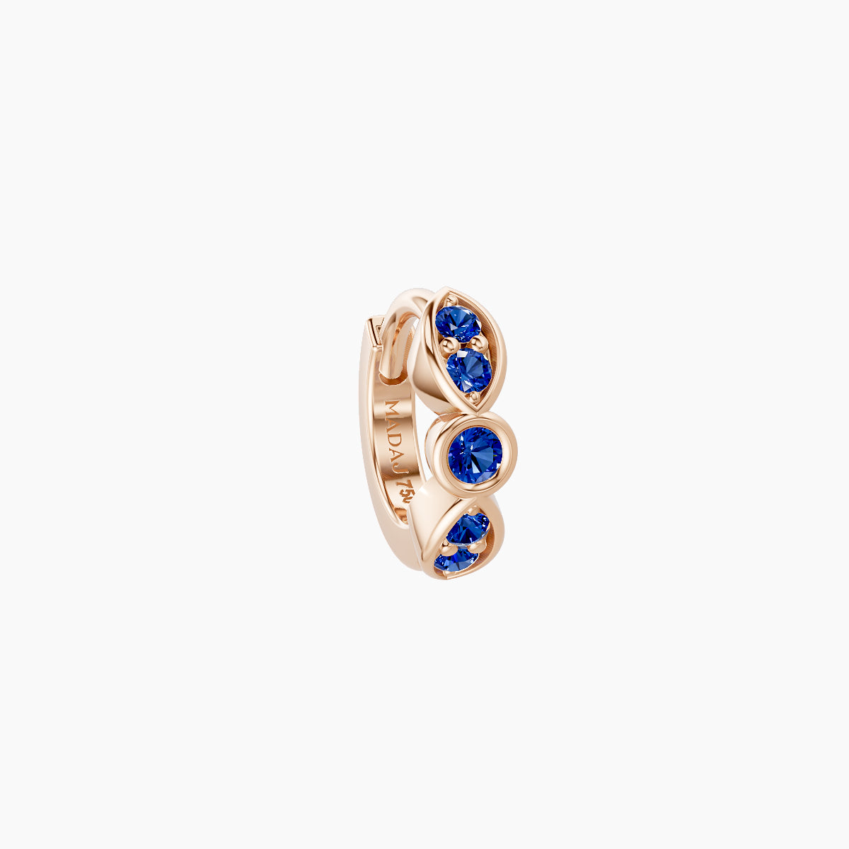 Anahita | 18k Rose Gold 5 mm Sapphire Hoop Piercing