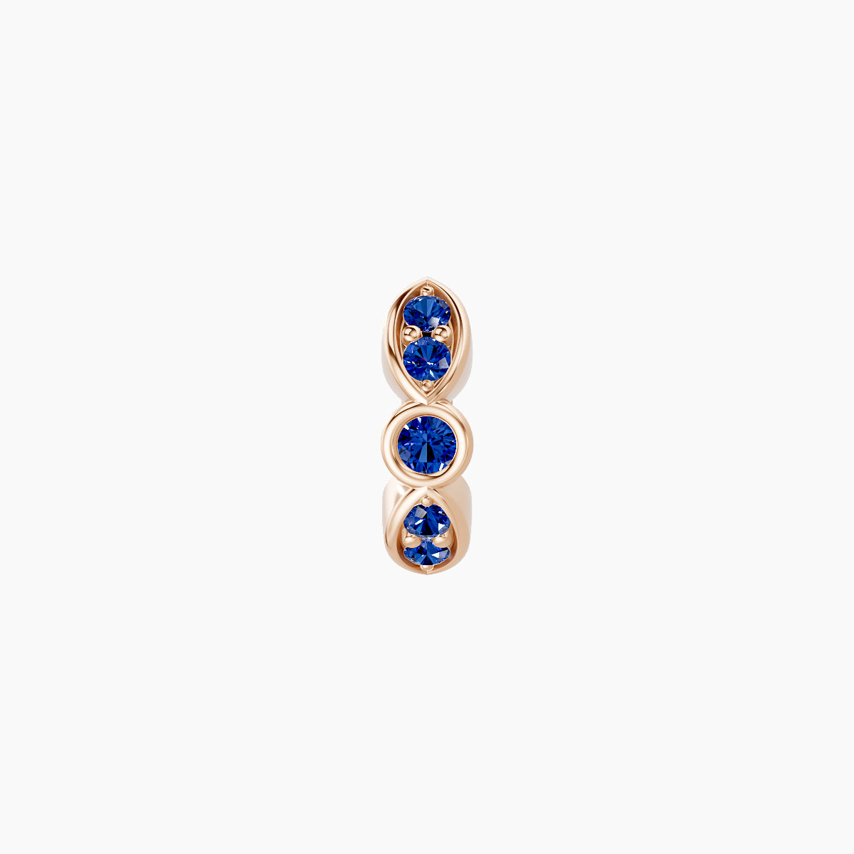 Anahita | 18k Rose Gold 5 mm Sapphire Hoop Piercing
