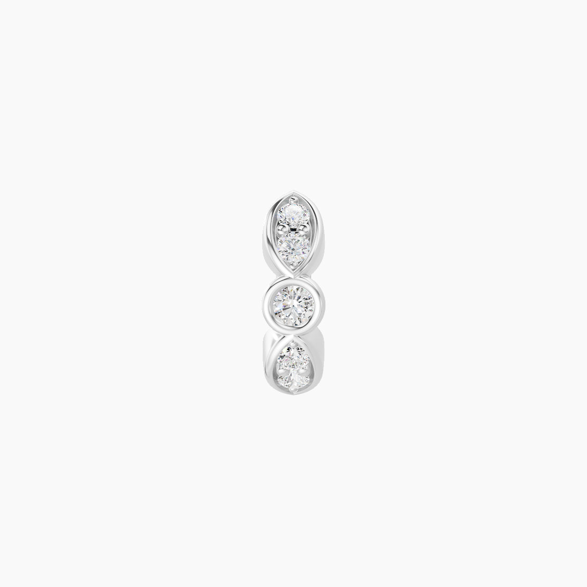 Anahita | 18k White Gold 5 mm Diamond Hoop Piercing
