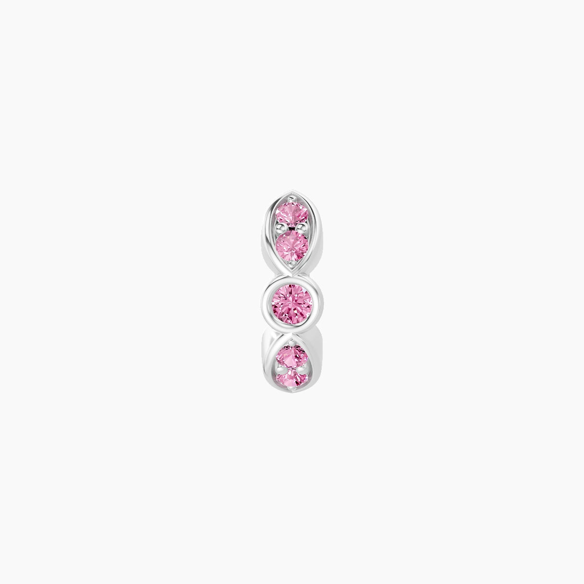 Anahita | 18k White Gold 5 mm Pink Sapphire Hoop Piercing
