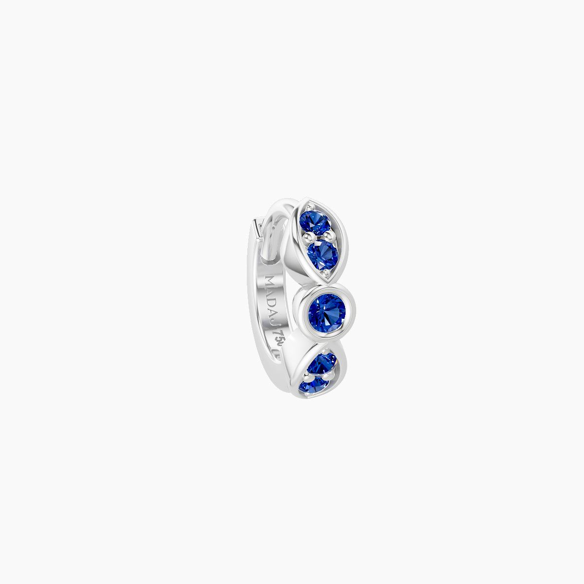 Anahita | 18k White Gold 5 mm Sapphire Hoop Piercing