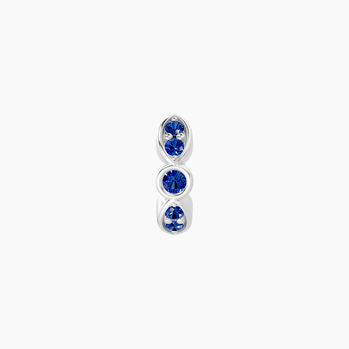 Anahita | 18k White Gold 5 mm Sapphire Hoop Piercing