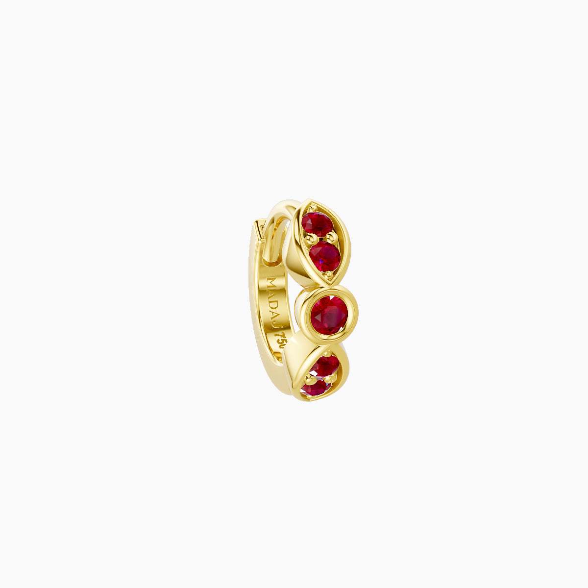 Anahita | 18k Yellow Gold 5 mm Ruby Hoop Piercing