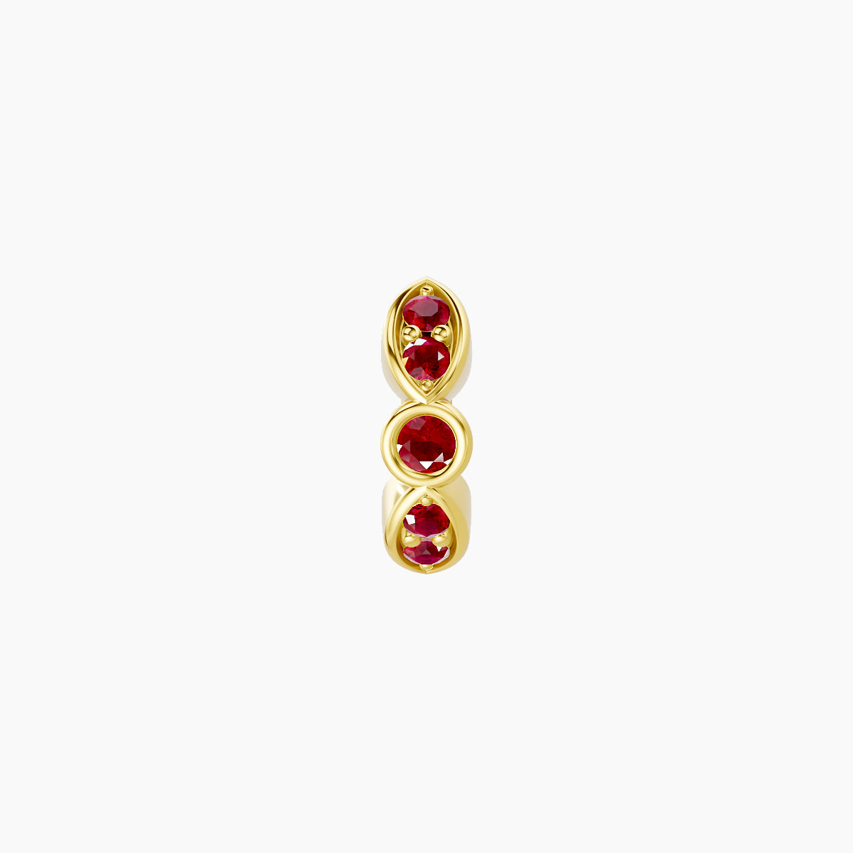 Anahita | 18k Yellow Gold 5 mm Ruby Hoop Piercing