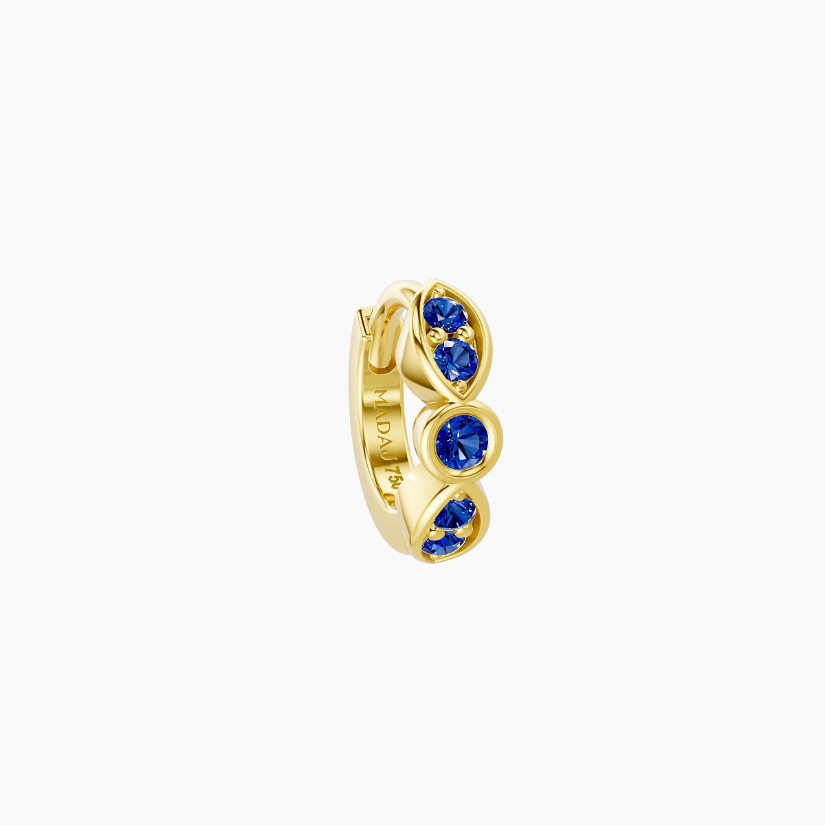 Anahita | 18k Yellow Gold 5 mm Sapphire Hoop Piercing