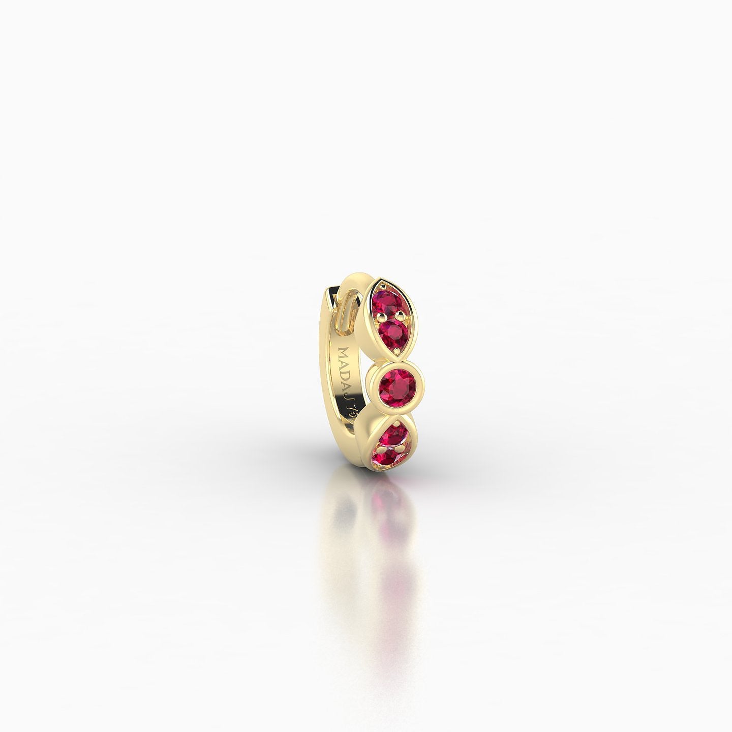 Anahita | 18k Yellow Gold 5 mm Ruby Hoop Piercing