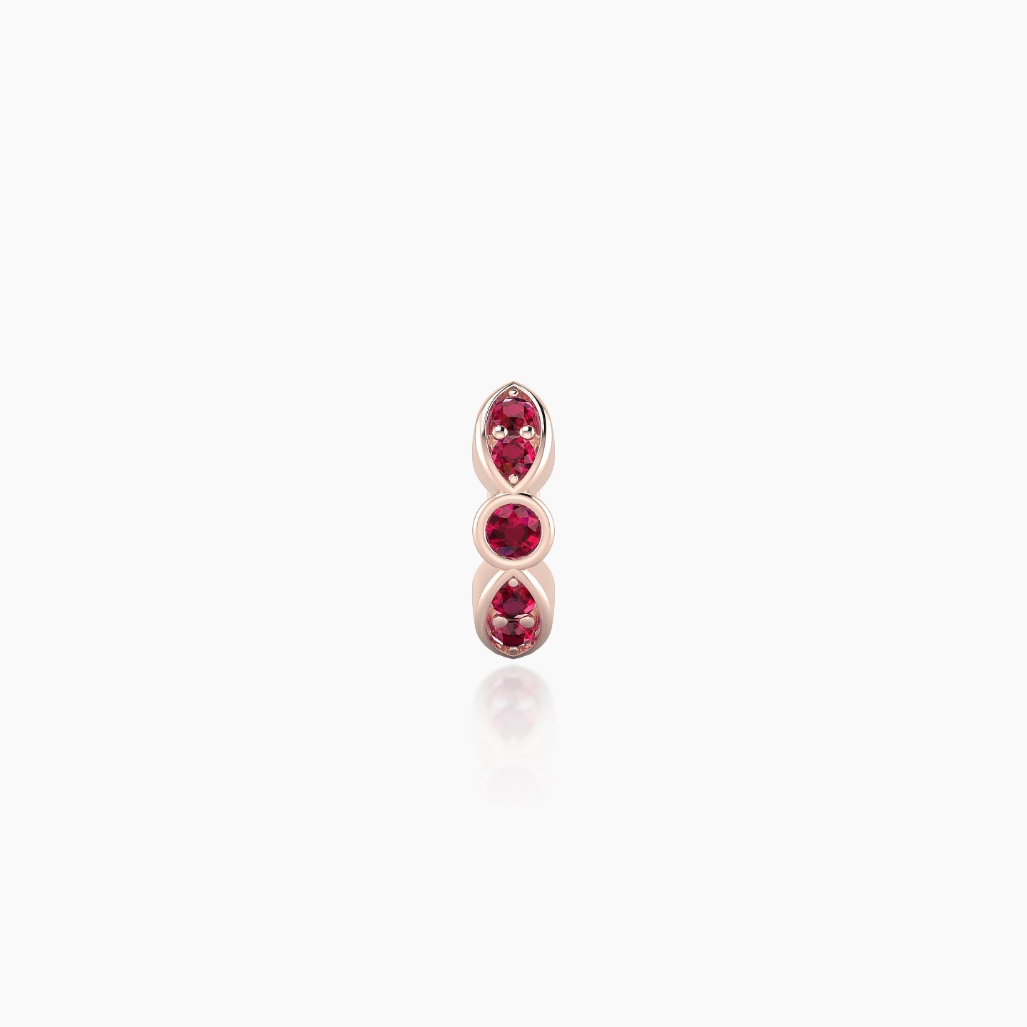 Anahita | 18k Rose Gold 5 mm Ruby Hoop Piercing