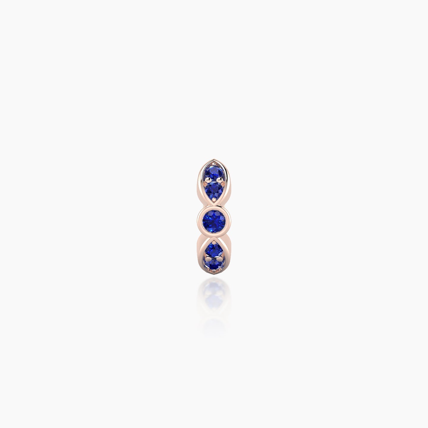 Anahita | 18k Rose Gold 5 mm Sapphire Hoop Piercing