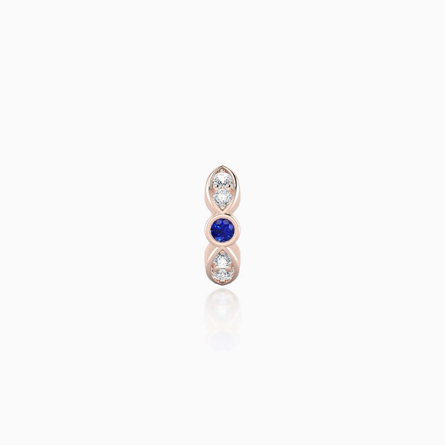 Anahita | 18k Rose Gold 5 mm Sapphire & Diamond Hoop Piercing