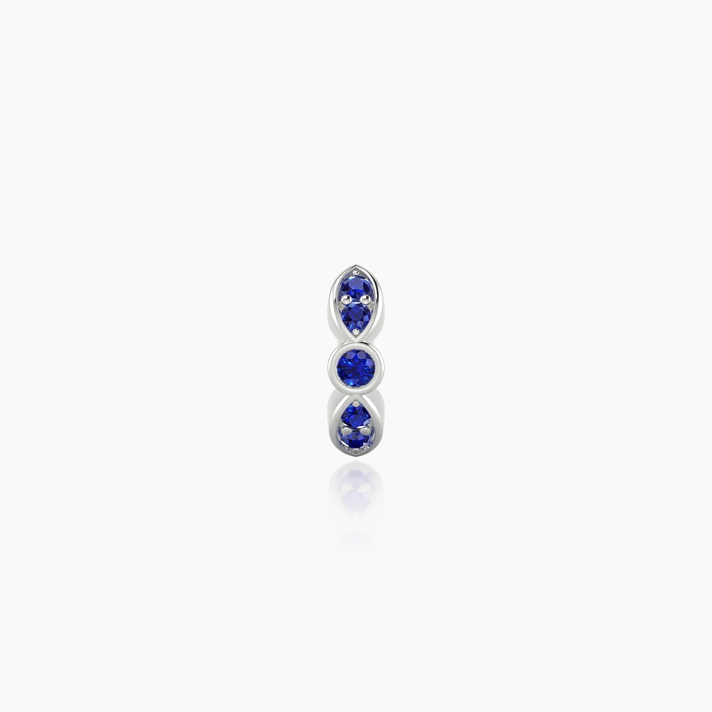 Anahita | 18k White Gold 5 mm Sapphire Hoop Piercing