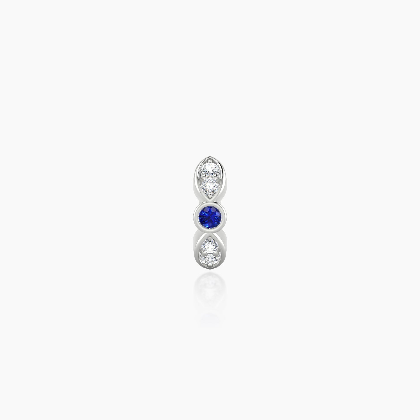 Anahita | 18k White Gold 5 mm Sapphire & Diamond Hoop Piercing