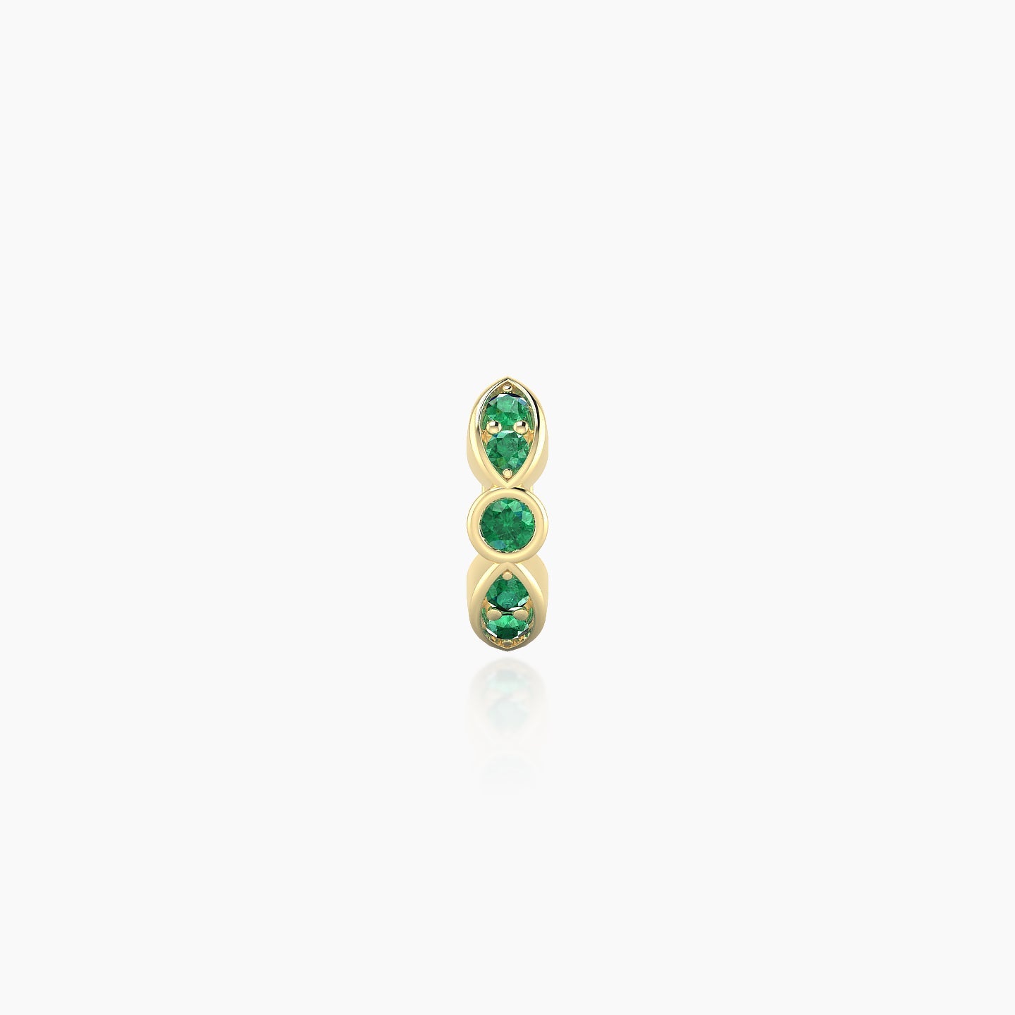 Anahita | 18k Yellow Gold 5 mm Emerald Hoop Piercing