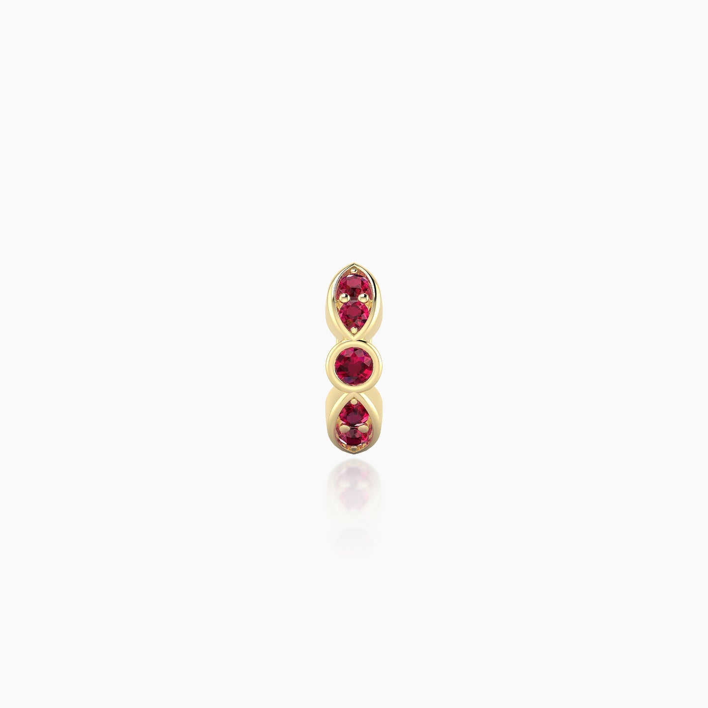 Anahita | 18k Yellow Gold 5 mm Ruby Hoop Piercing