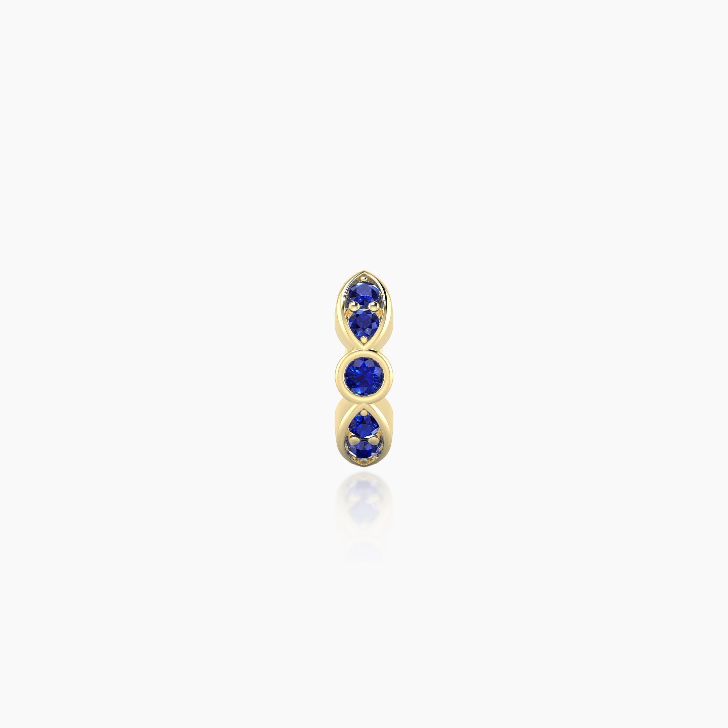 Anahita | 18k Yellow Gold 5 mm Sapphire Hoop Piercing