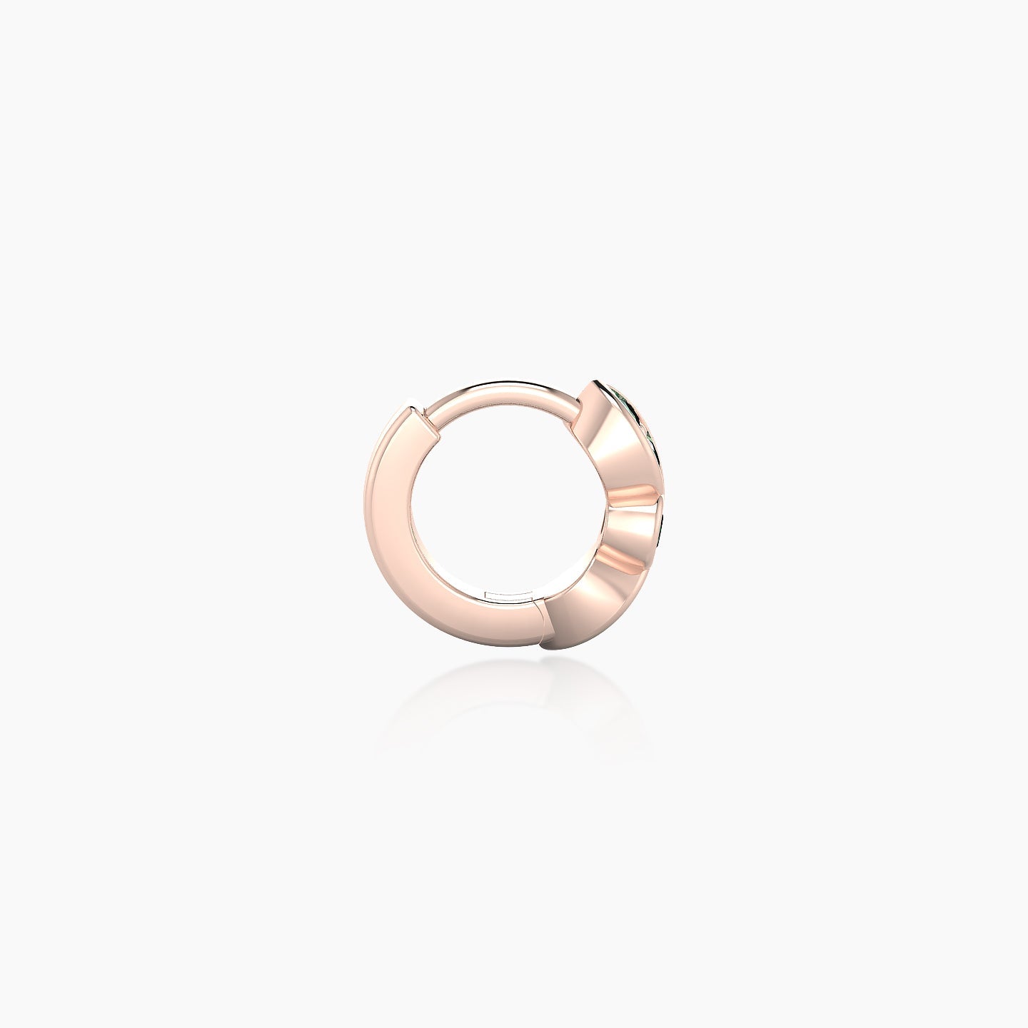 Anahita | 18k Rose Gold 5 mm Emerald Hoop Piercing