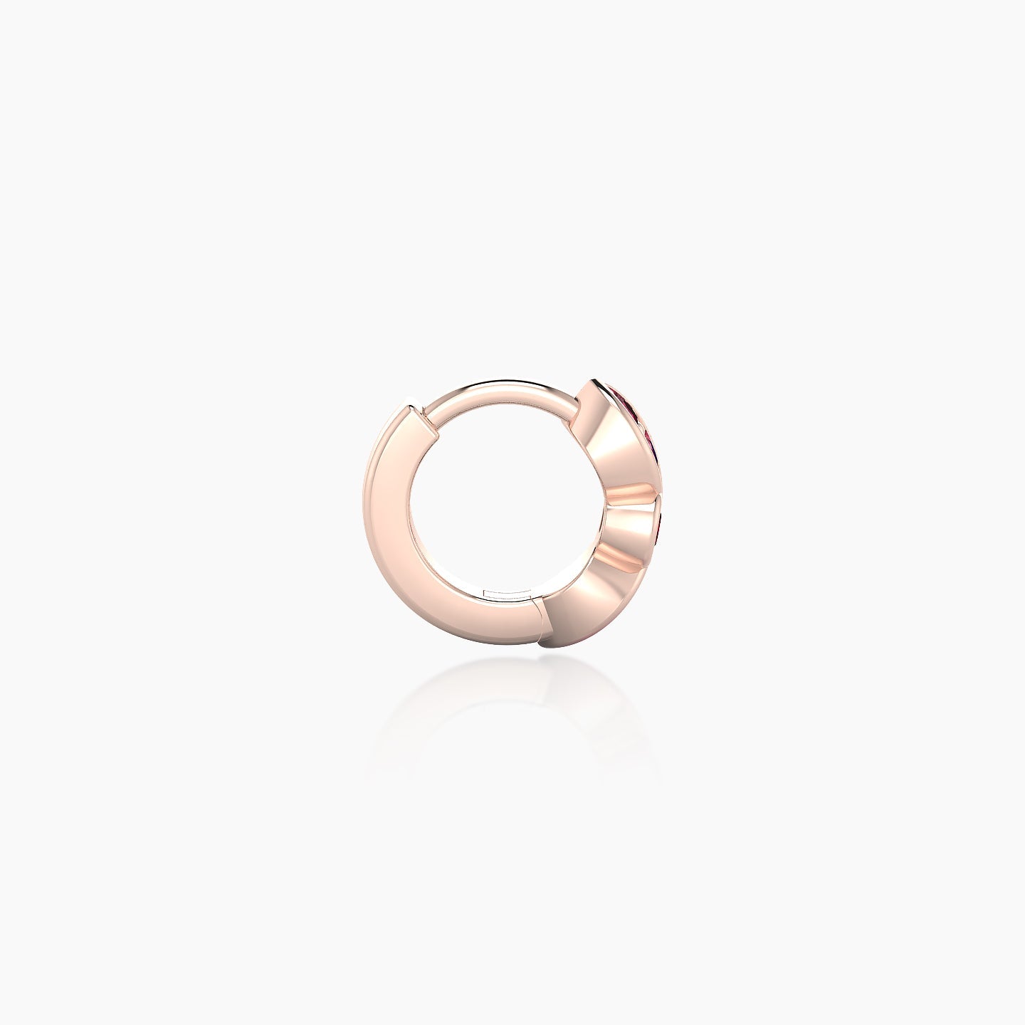 Anahita | 18k Rose Gold 5 mm Ruby Hoop Piercing