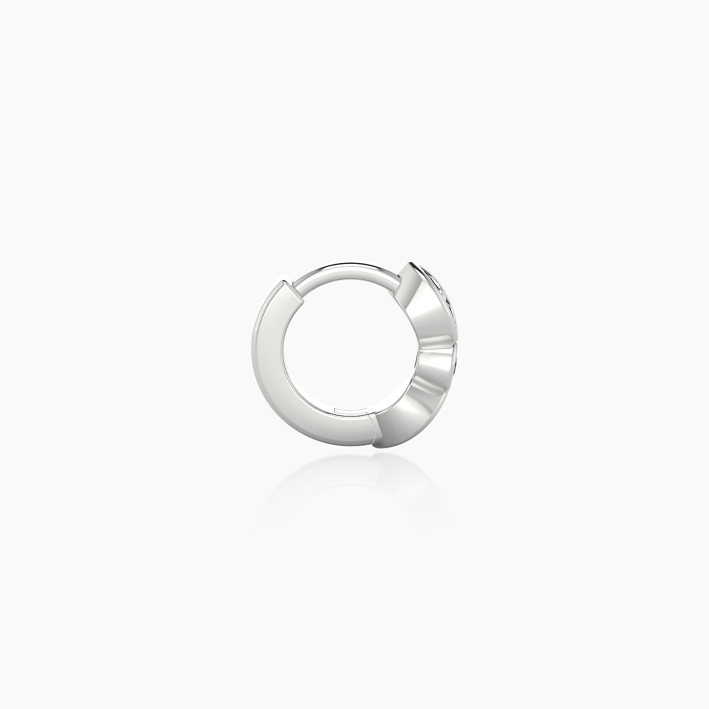 Anahita | 18k White Gold 5 mm Black Diamond Hoop Piercing