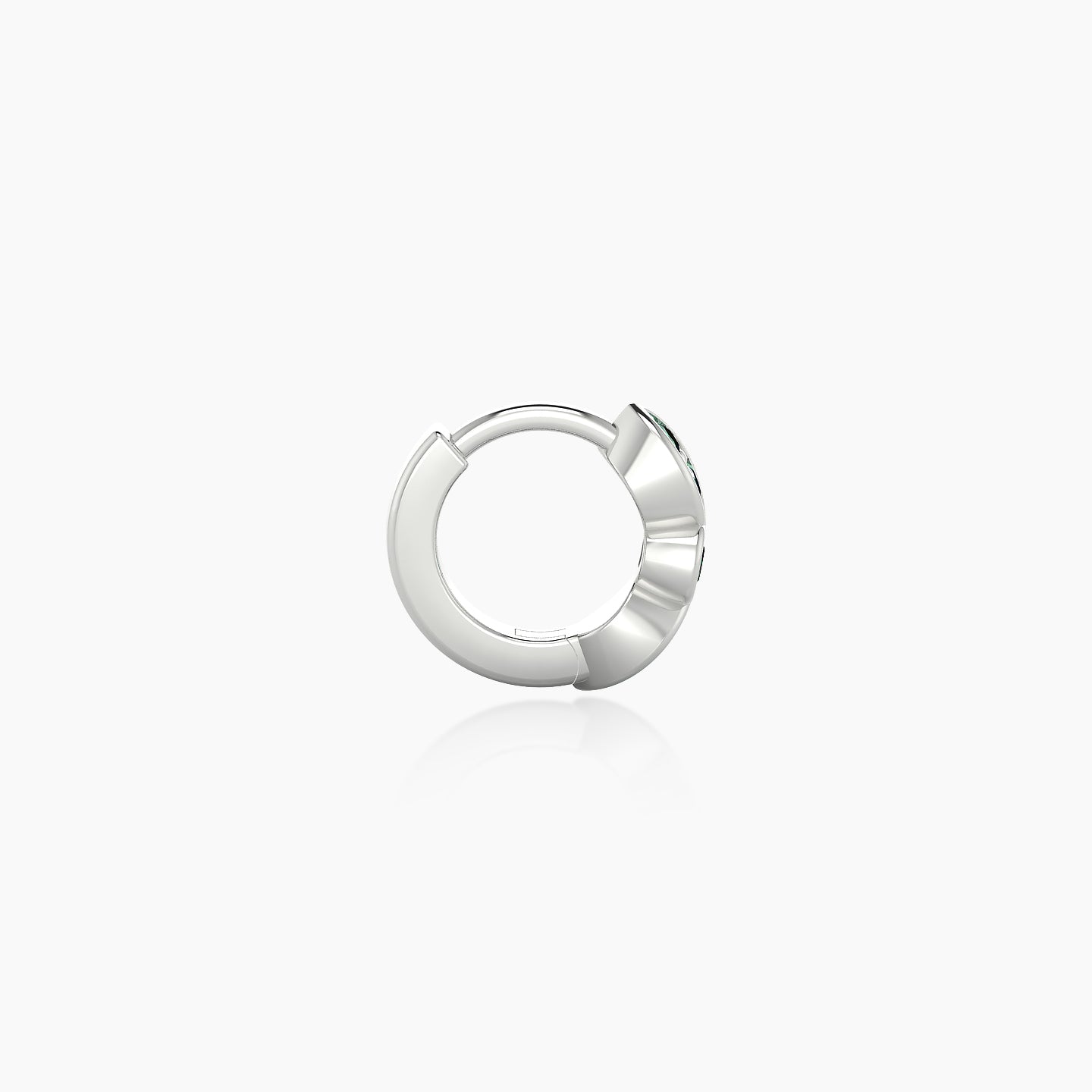 Anahita | 18k White Gold 5 mm Emerald Hoop Piercing