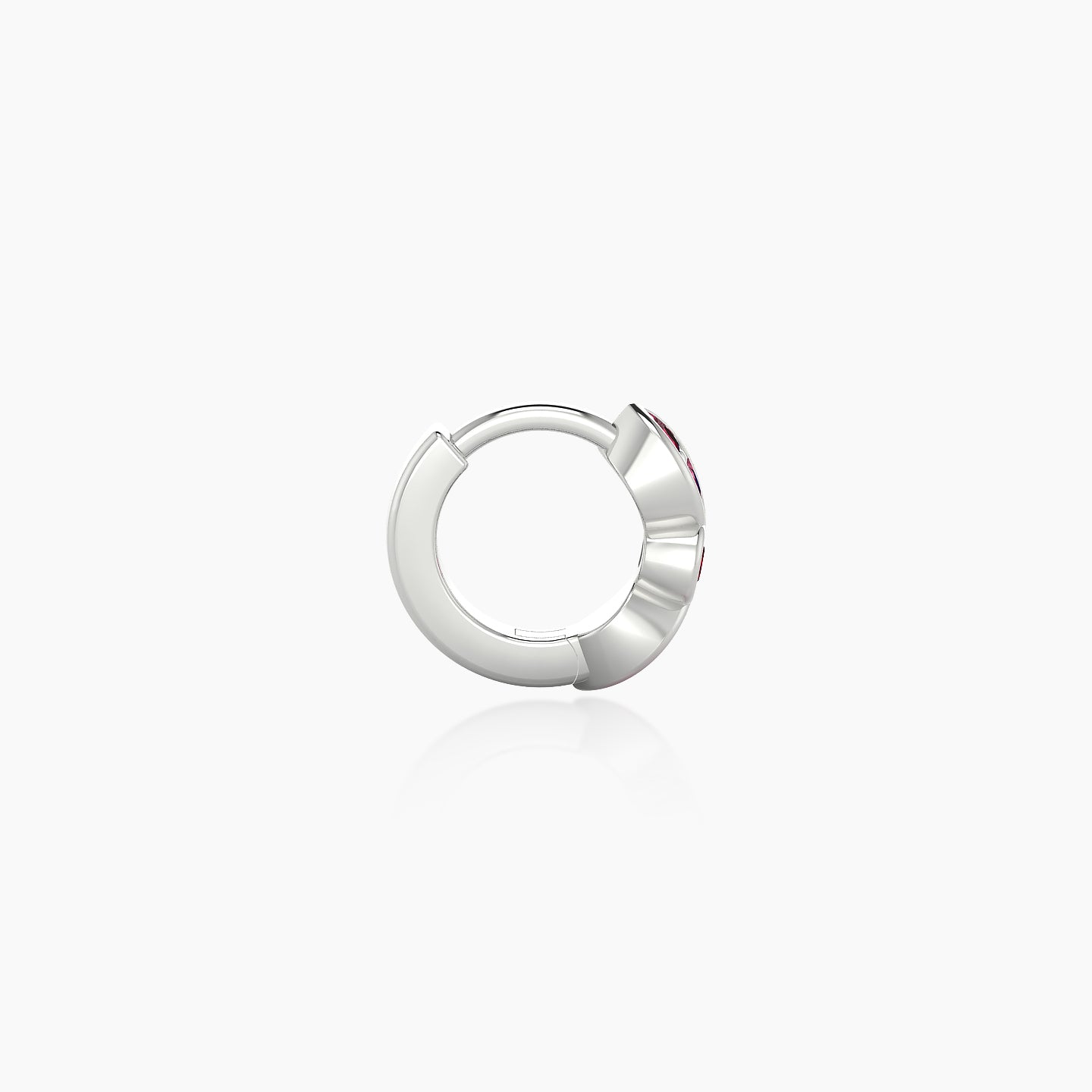 Anahita | 18k White Gold 5 mm Ruby Hoop Piercing