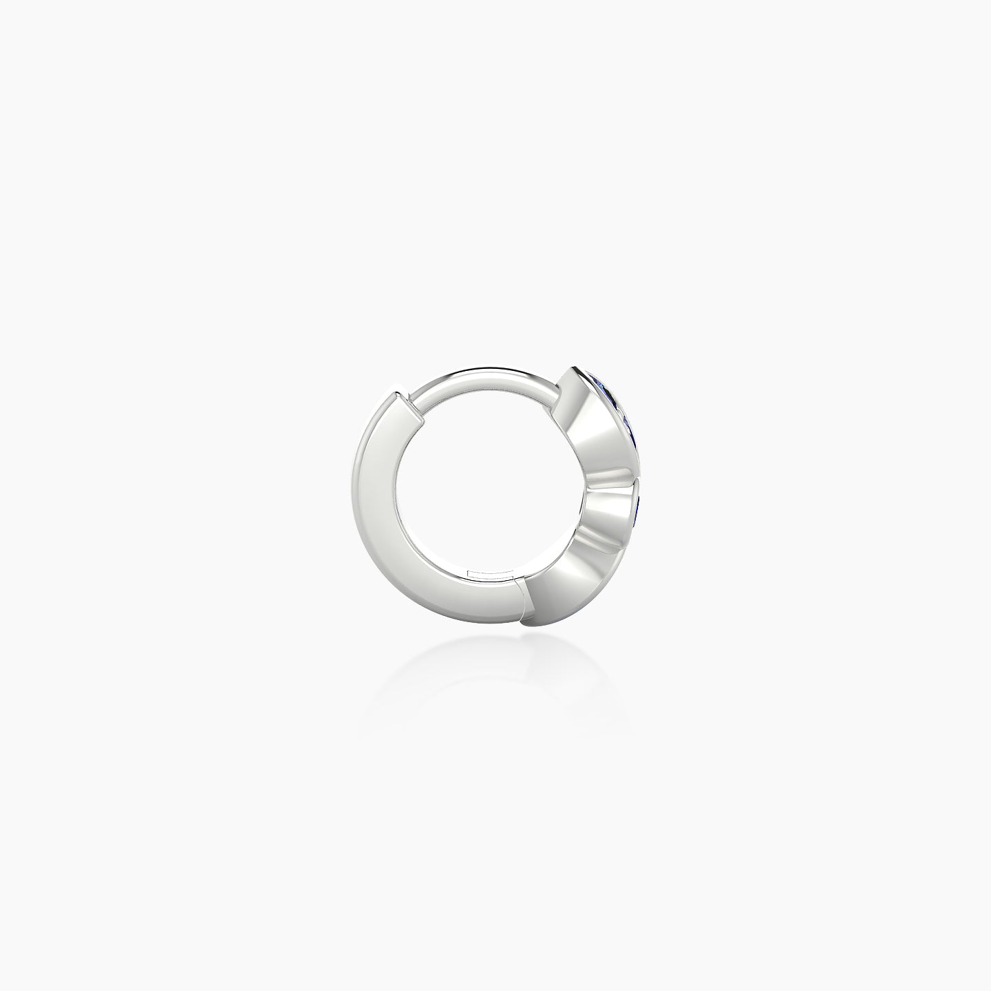 Anahita | 18k White Gold 5 mm Sapphire Hoop Piercing