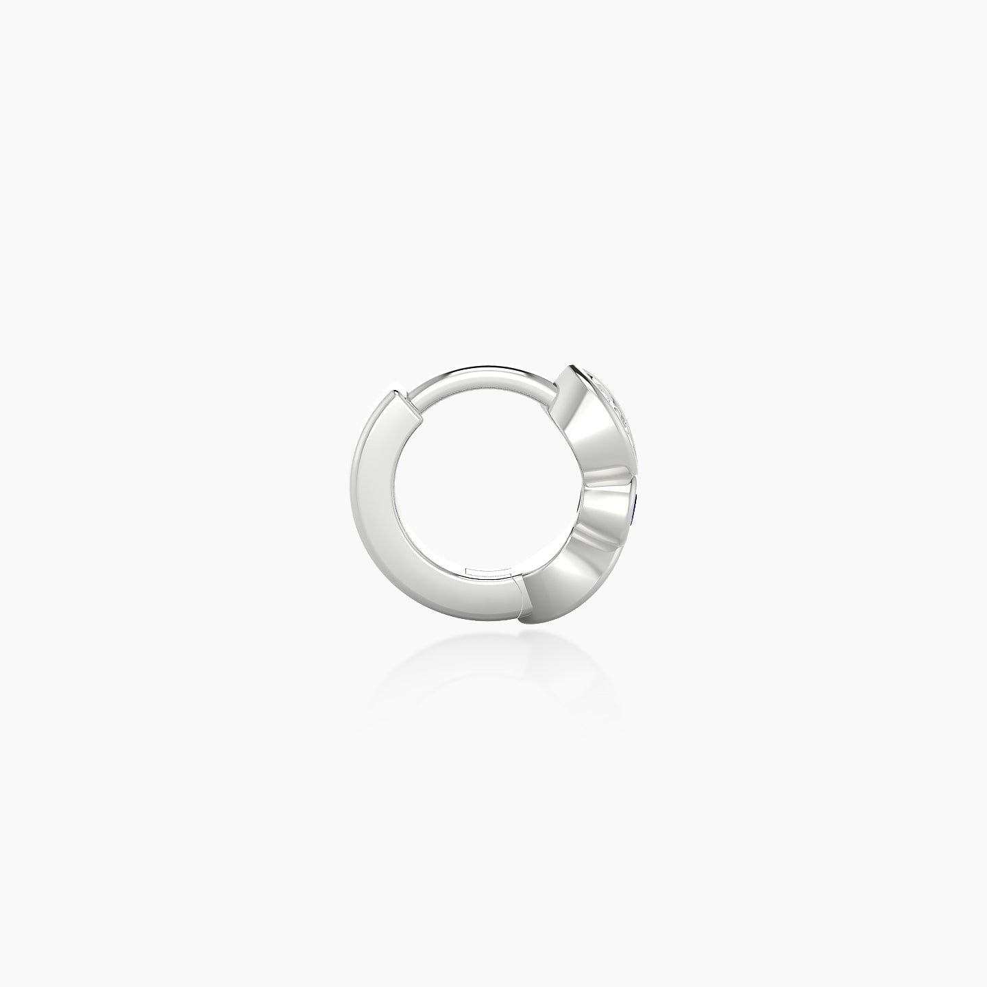 Anahita | 18k White Gold 5 mm Sapphire & Diamond Hoop Piercing