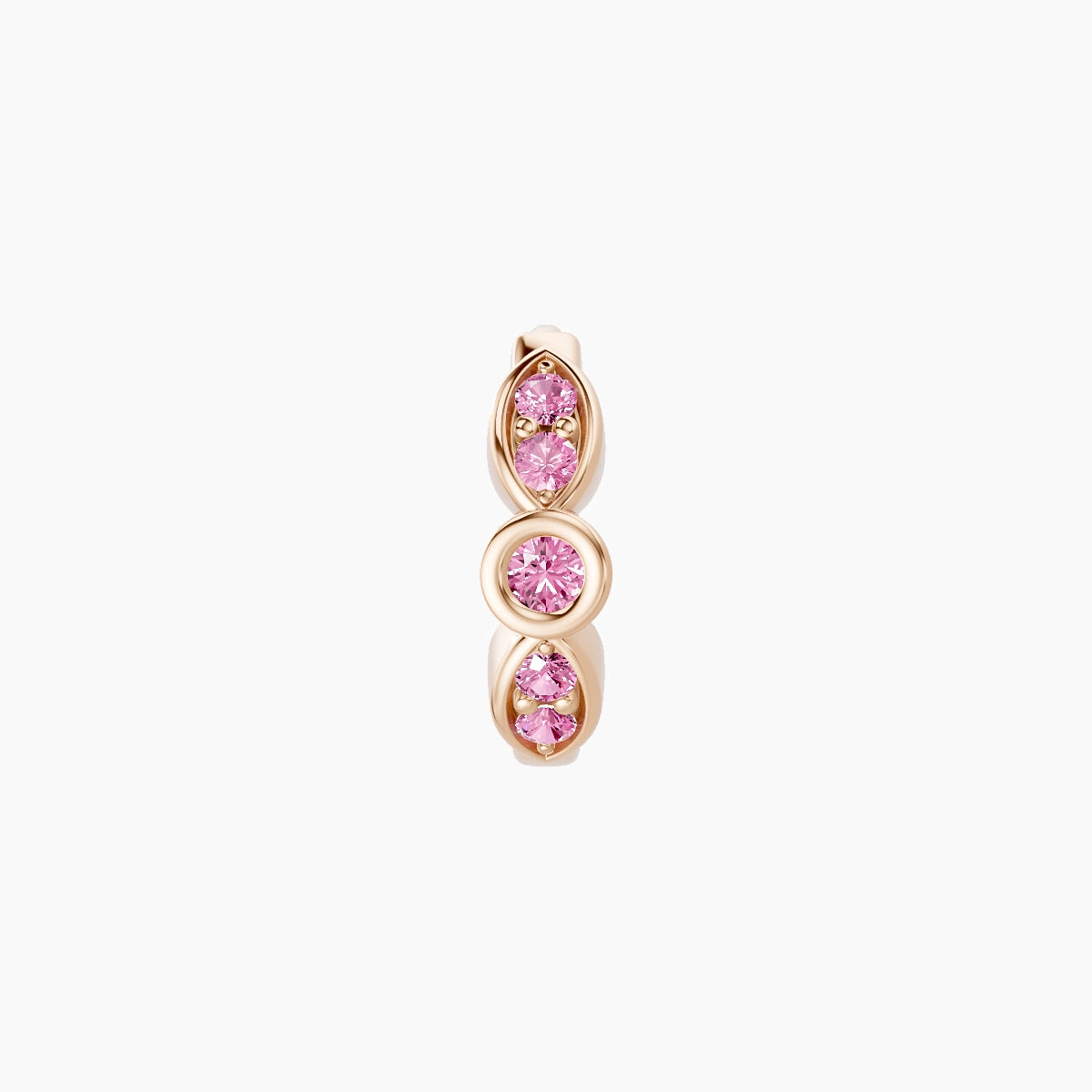 Anahita | 18k Rose Gold 6.5 mm Pink Sapphire Hoop Piercing