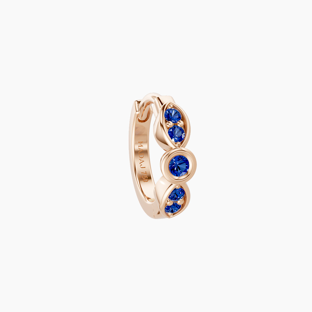 Anahita | 18k Rose Gold 6.5 mm Sapphire Hoop Piercing