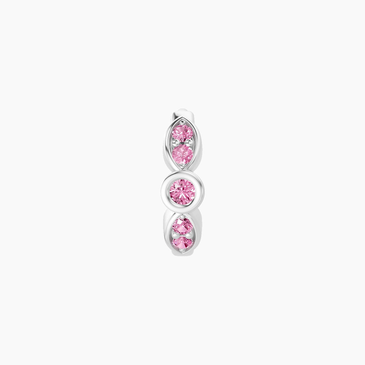 Anahita | 18k White Gold 6.5 mm Pink Sapphire Hoop Piercing