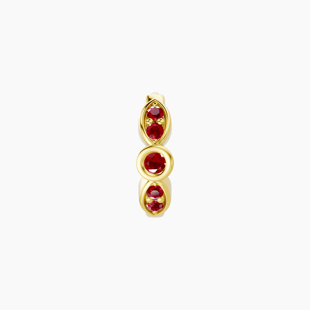 Anahita | 18k Yellow Gold 6.5 mm Ruby Hoop Piercing