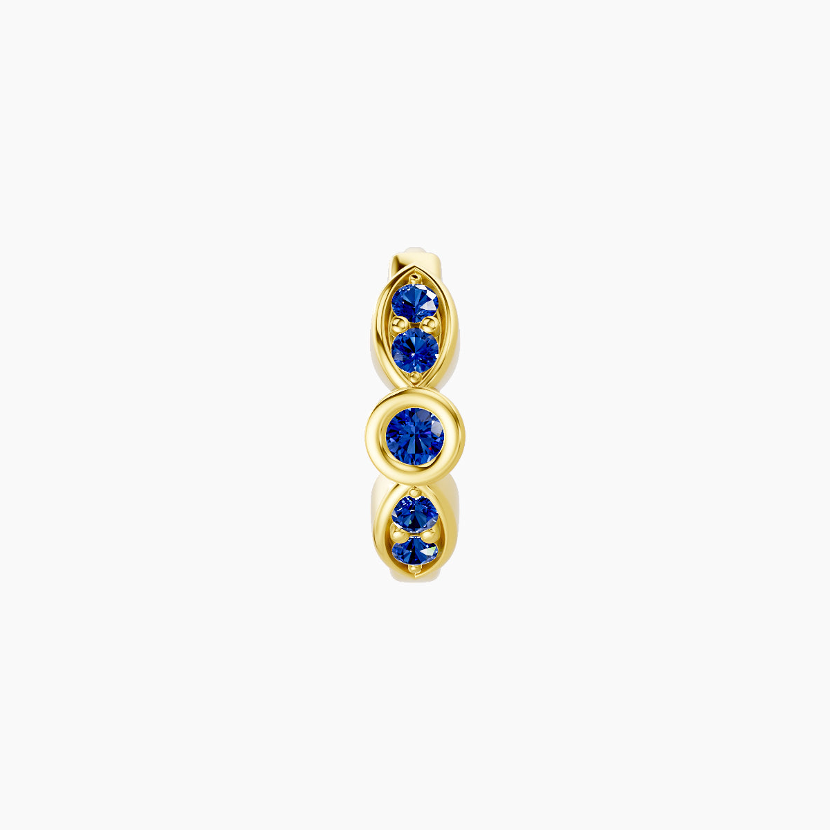 Anahita | 18k Yellow Gold 6.5 mm Sapphire Hoop Piercing