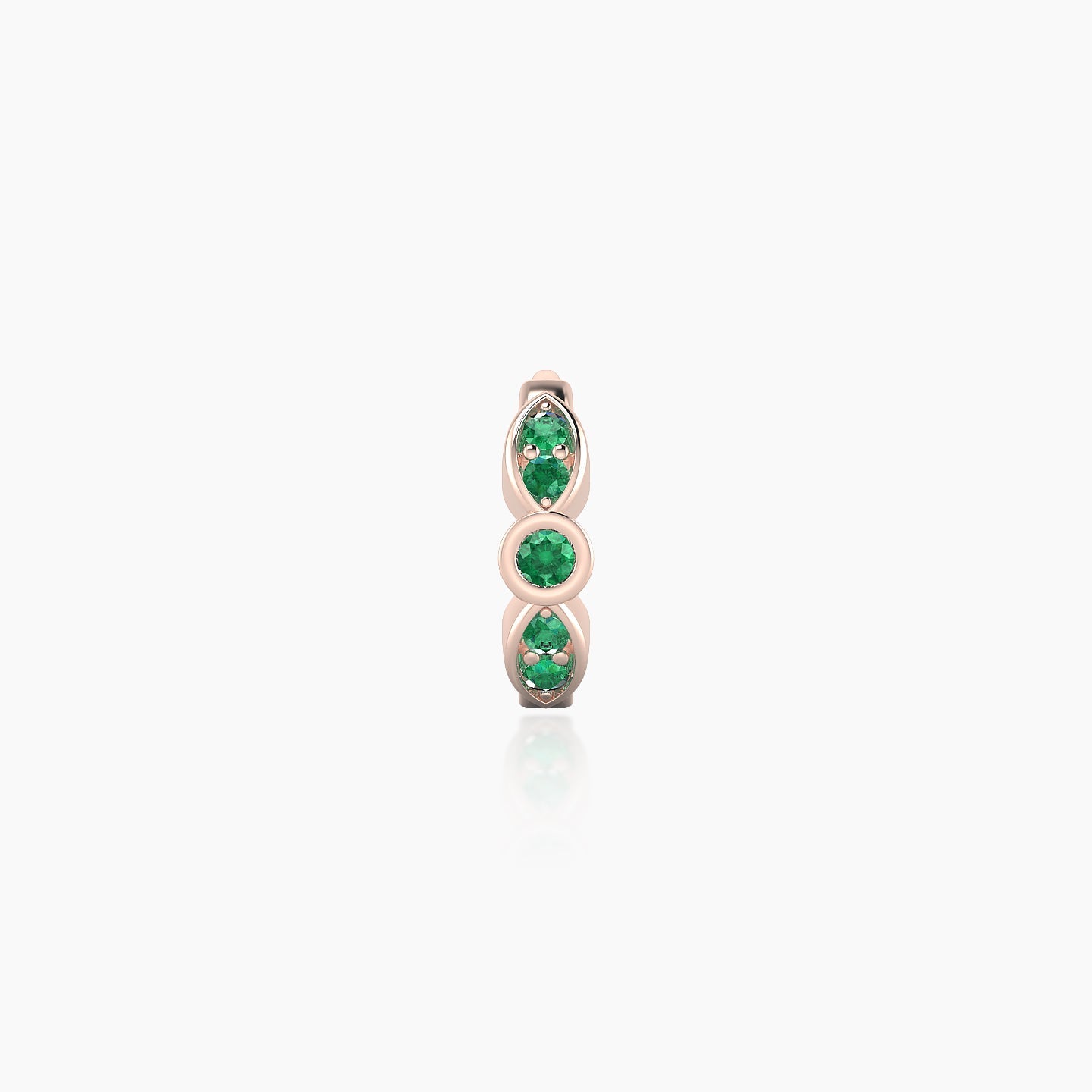 Anahita | 18k Rose Gold 6.5 mm Emerald Hoop Piercing