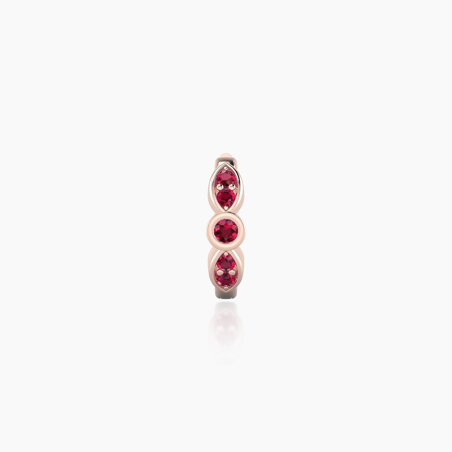 Anahita | 18k Rose Gold 6.5 mm Ruby Hoop Piercing