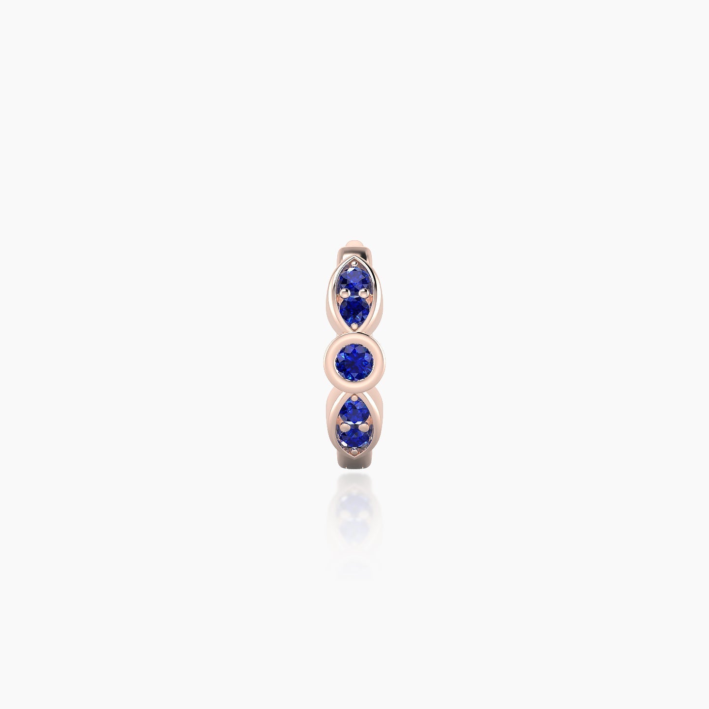 Anahita | 18k Rose Gold 6.5 mm Sapphire Hoop Piercing