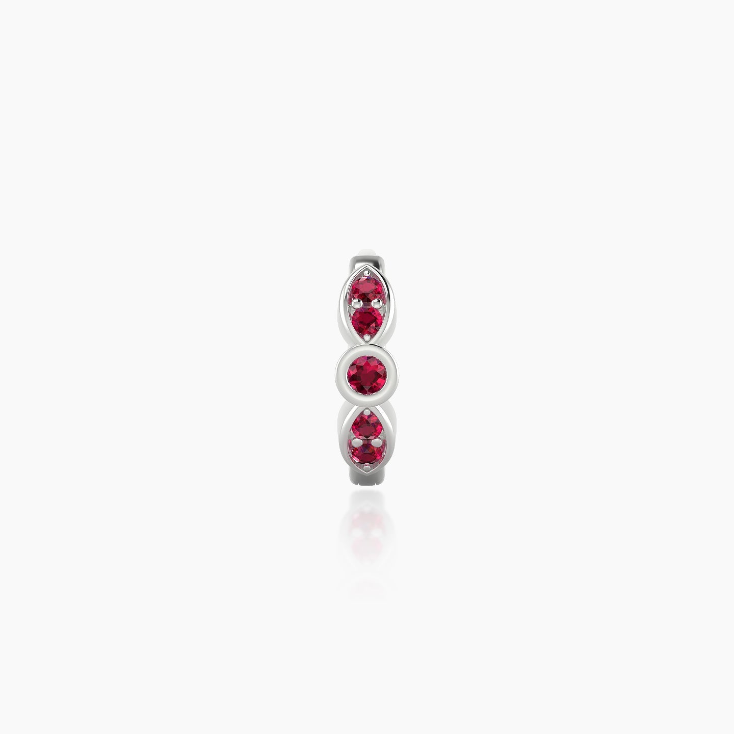 Anahita | 18k White Gold 6.5 mm Ruby Hoop Piercing