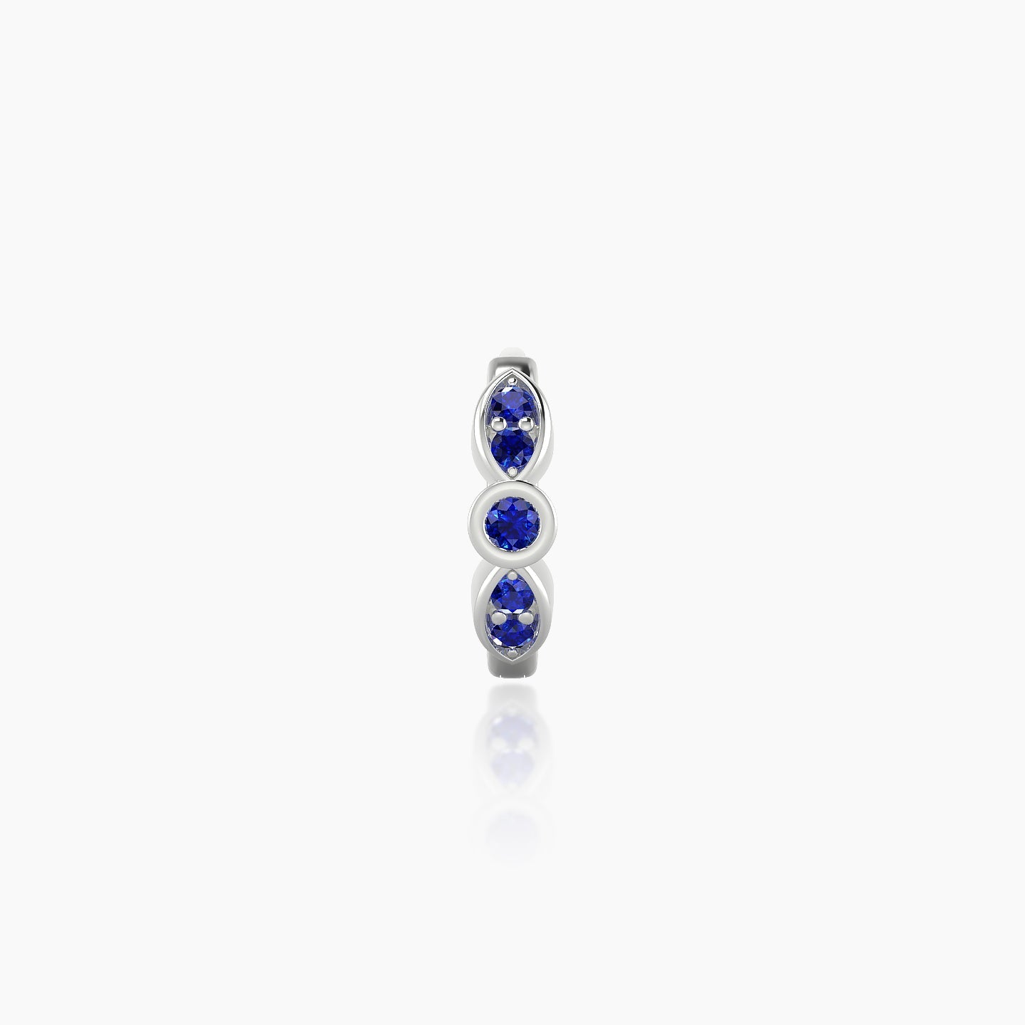 Anahita | 18k White Gold 6.5 mm Sapphire Hoop Piercing