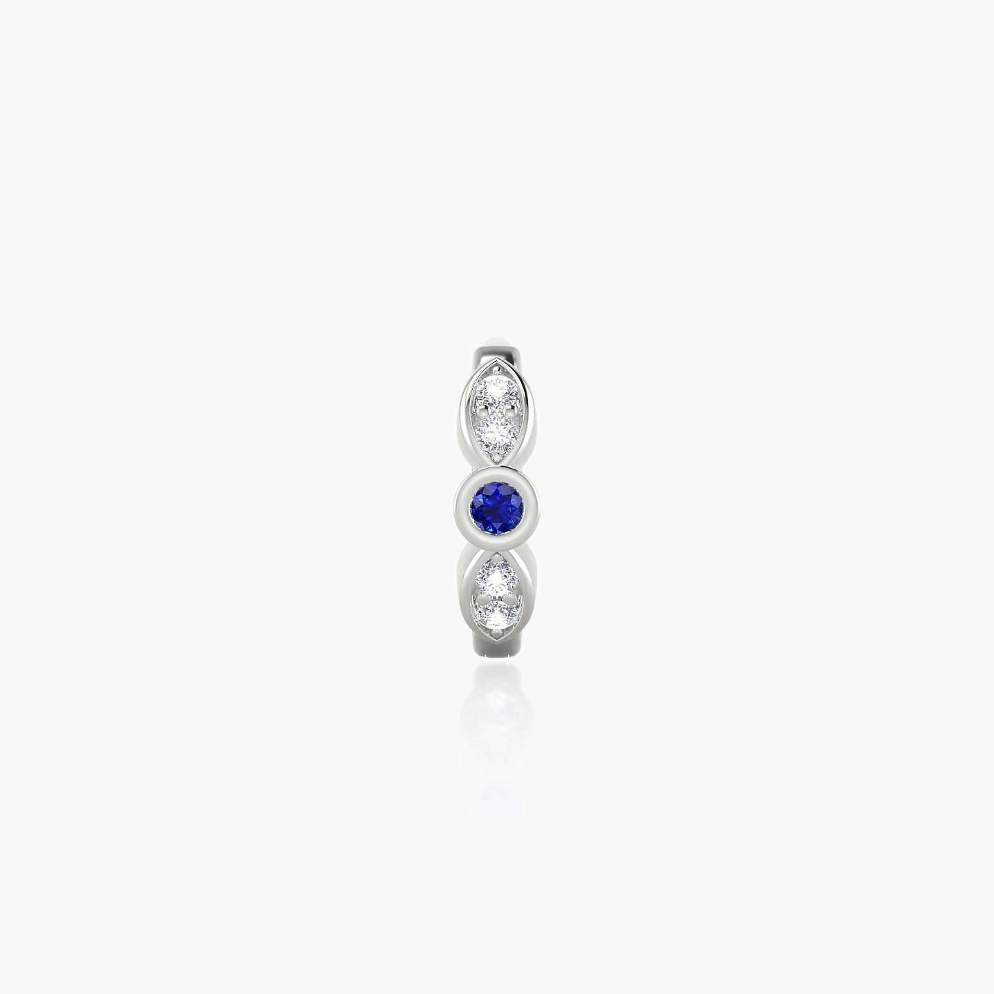 Anahita | 18k White Gold 6.5 mm Sapphire & Diamond Hoop Piercing