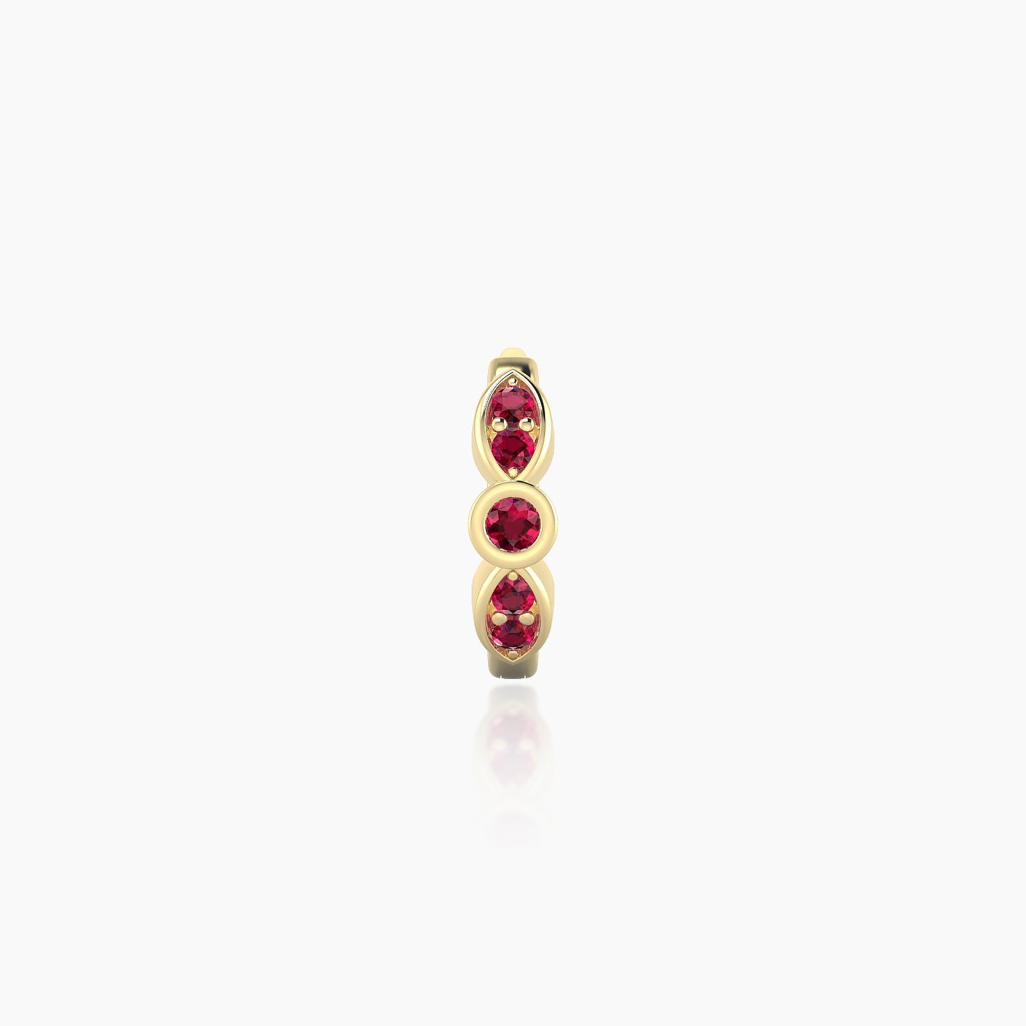 Anahita | 18k Yellow Gold 6.5 mm Ruby Hoop Piercing