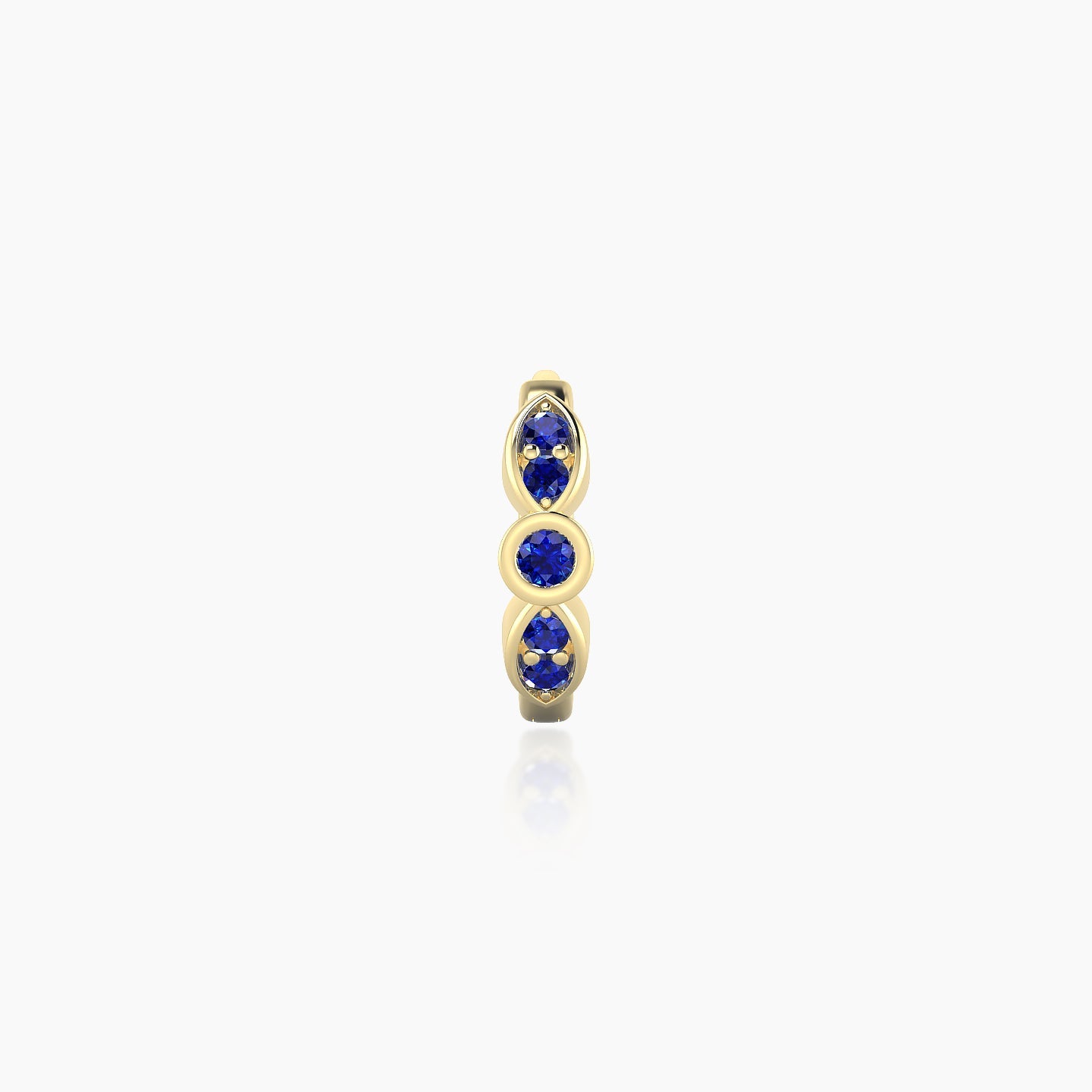 Anahita | 18k Yellow Gold 6.5 mm Sapphire Hoop Piercing