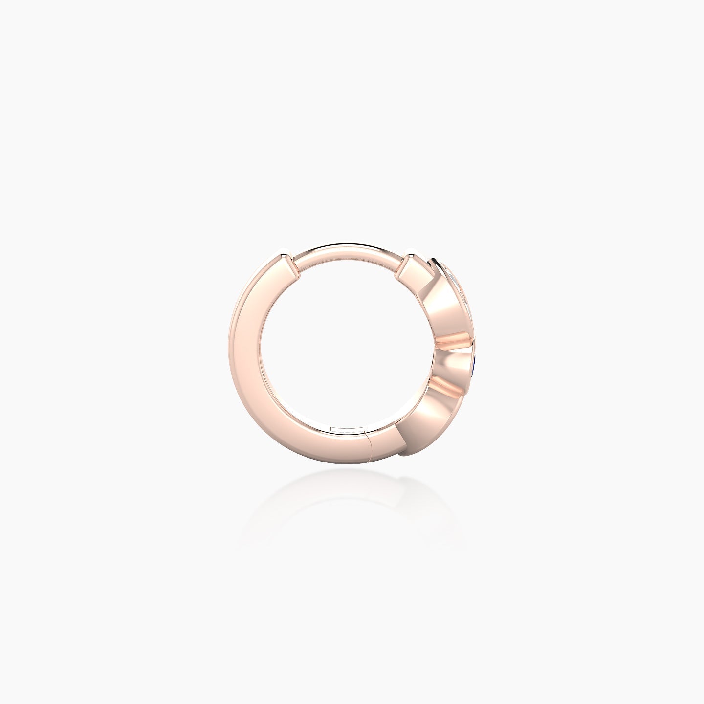 Anahita | 18k Rose Gold 6.5 mm Sapphire & Diamond Hoop Piercing