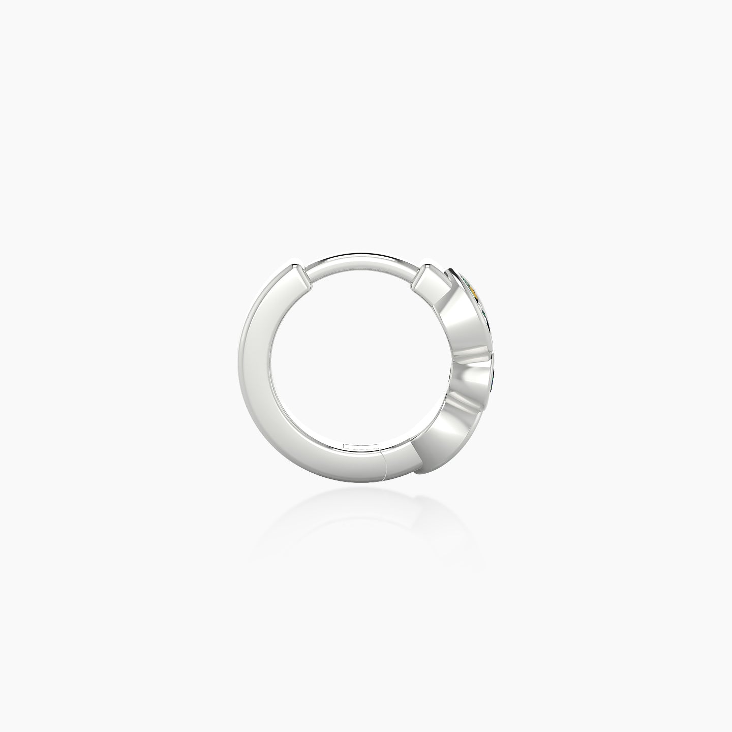 Anahita | 18k White Gold 6.5 mm Emerald Hoop Piercing