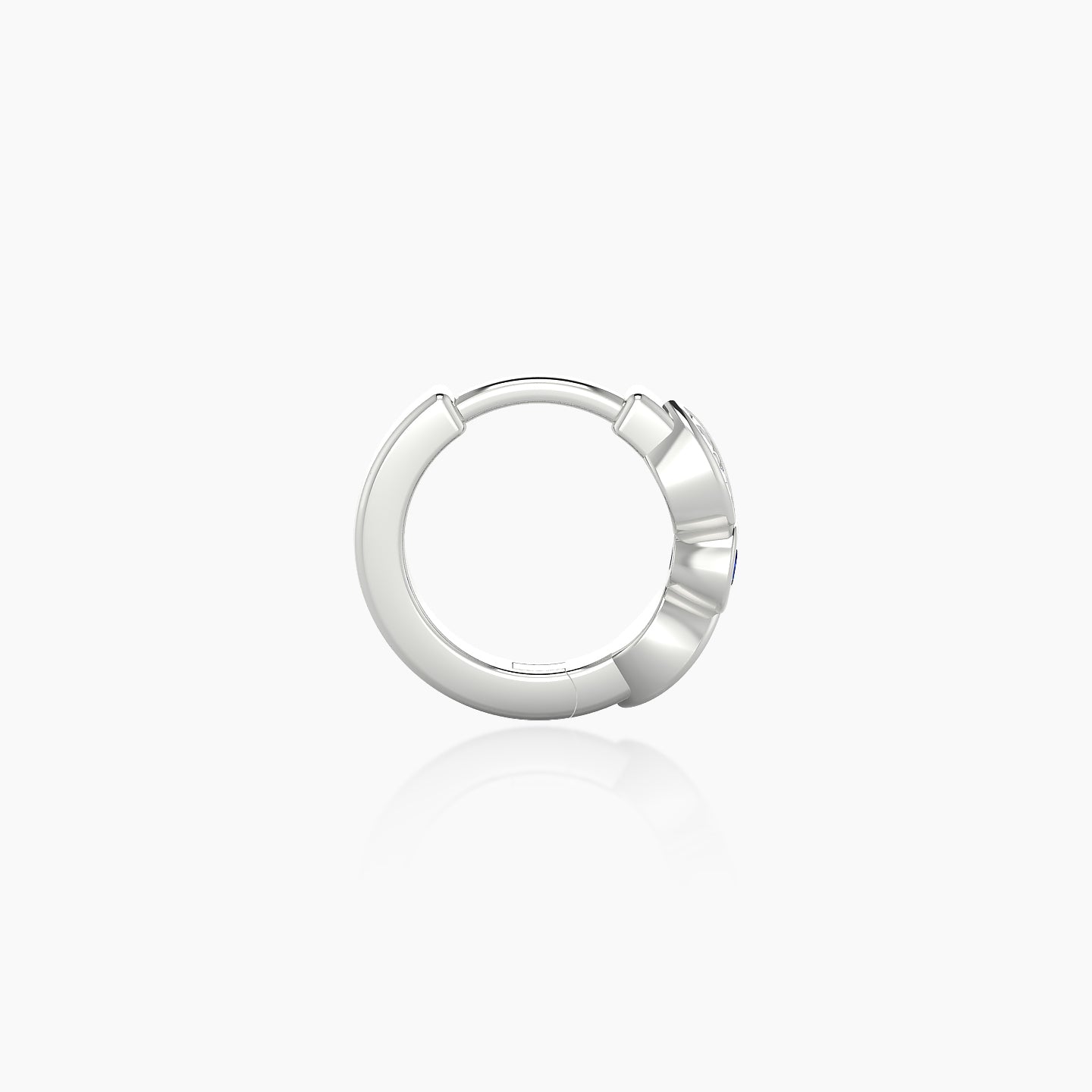 Anahita | 18k White Gold 6.5 mm Sapphire & Diamond Hoop Piercing