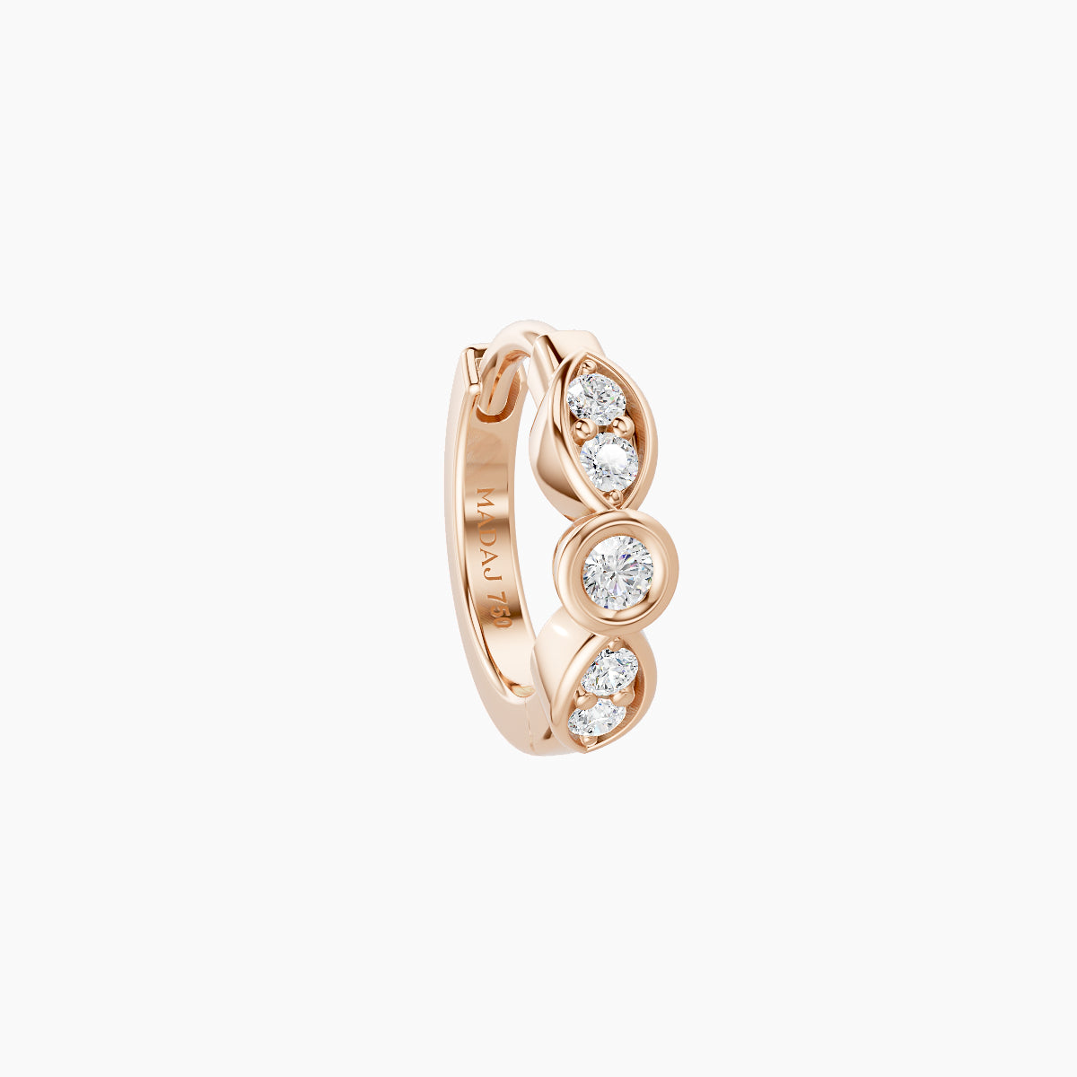 Anahita | 18k Rose Gold 6.5 mm Diamond Nose Ring Piercing