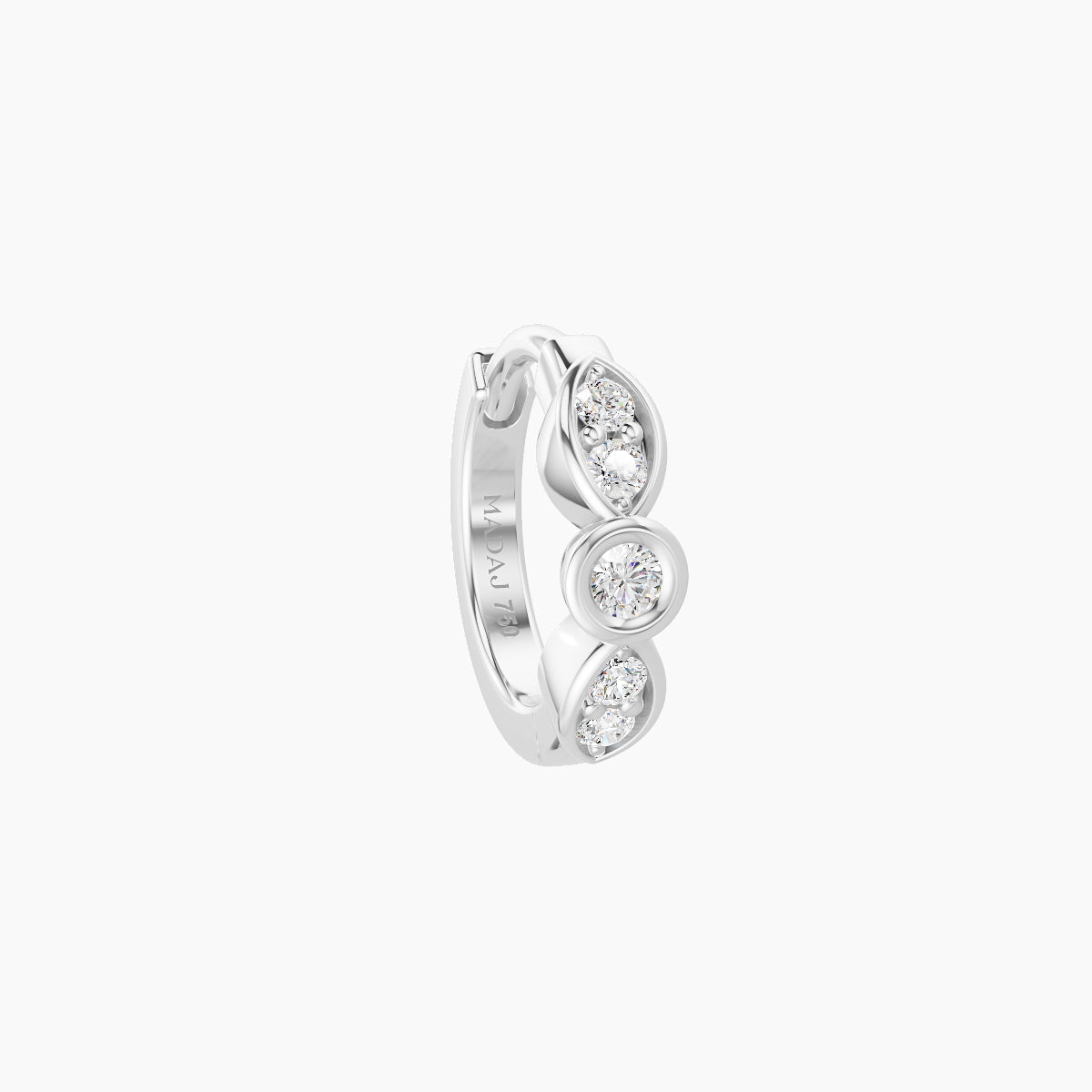 Anahita | 18k White Gold 6.5 mm Diamond Nose Ring Piercing