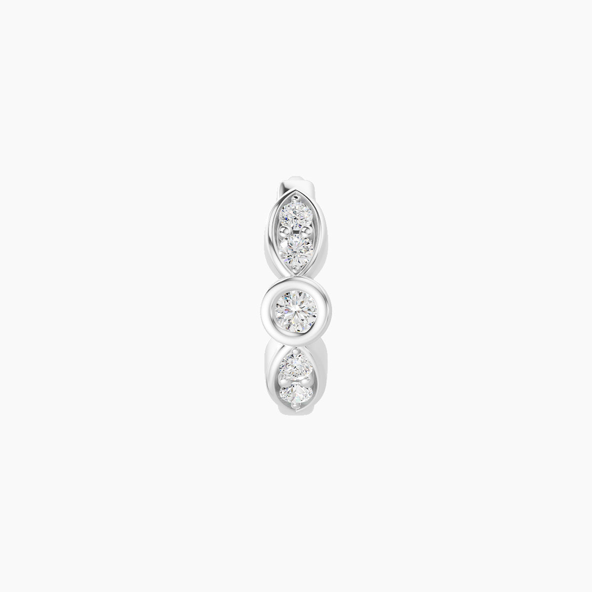 Anahita | 18k White Gold 6.5 mm Diamond Nose Ring Piercing
