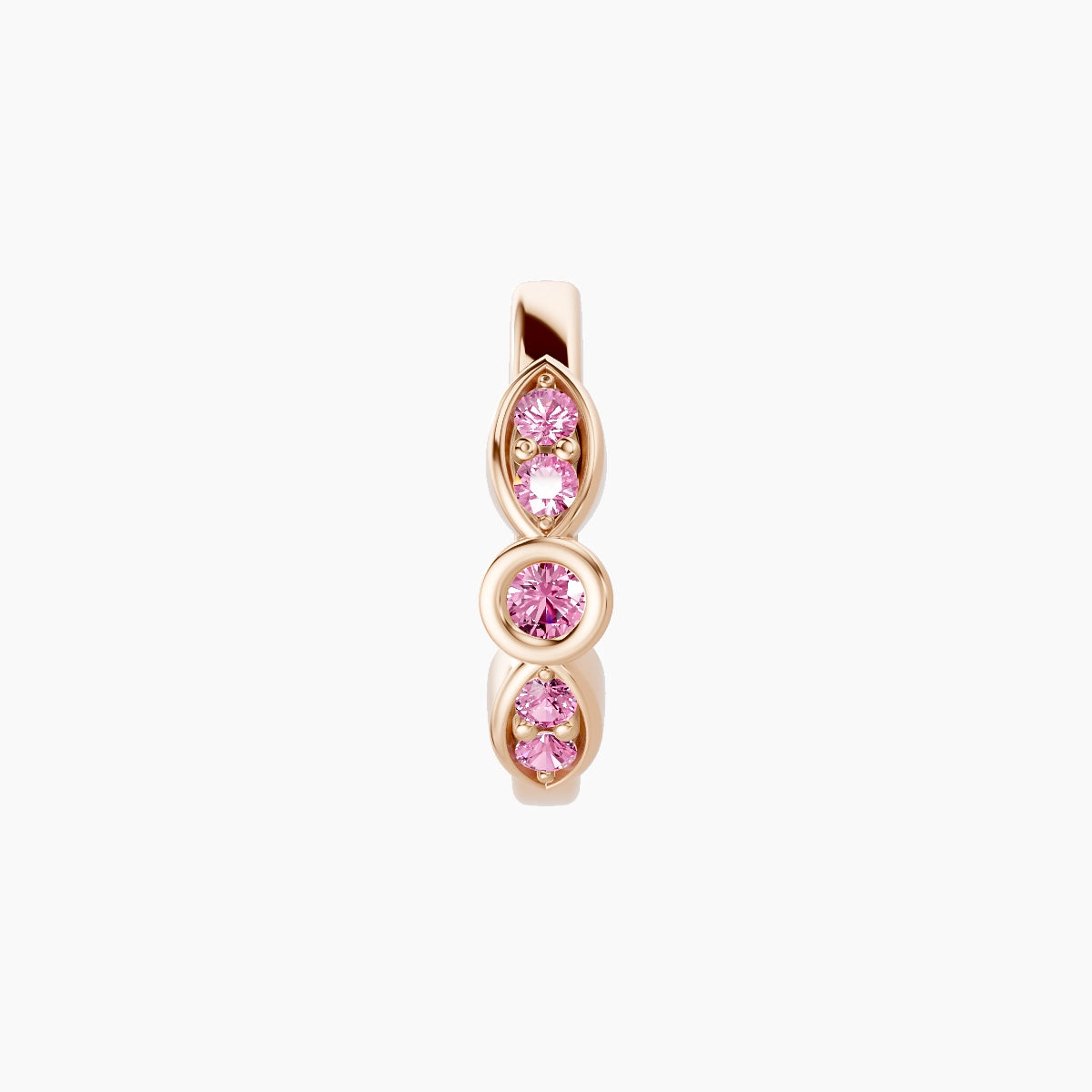 Anahita | 18k Rose Gold 8 mm Pink Sapphire Hoop Piercing