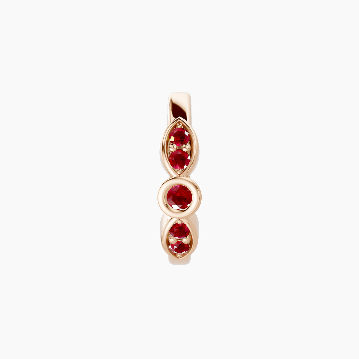 Anahita | 18k Rose Gold 8 mm Ruby Hoop Piercing