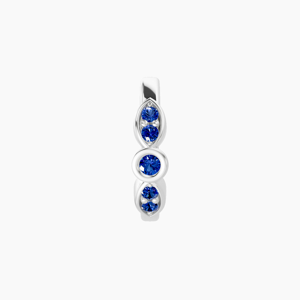 Anahita | 18k White Gold 8 mm Sapphire Hoop Piercing