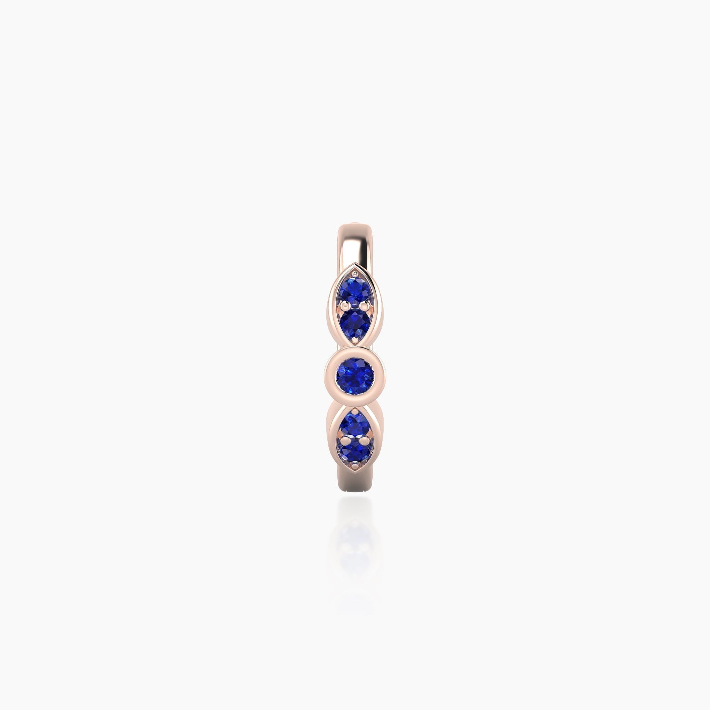 Anahita | 18k Rose Gold 8 mm Sapphire Hoop Piercing