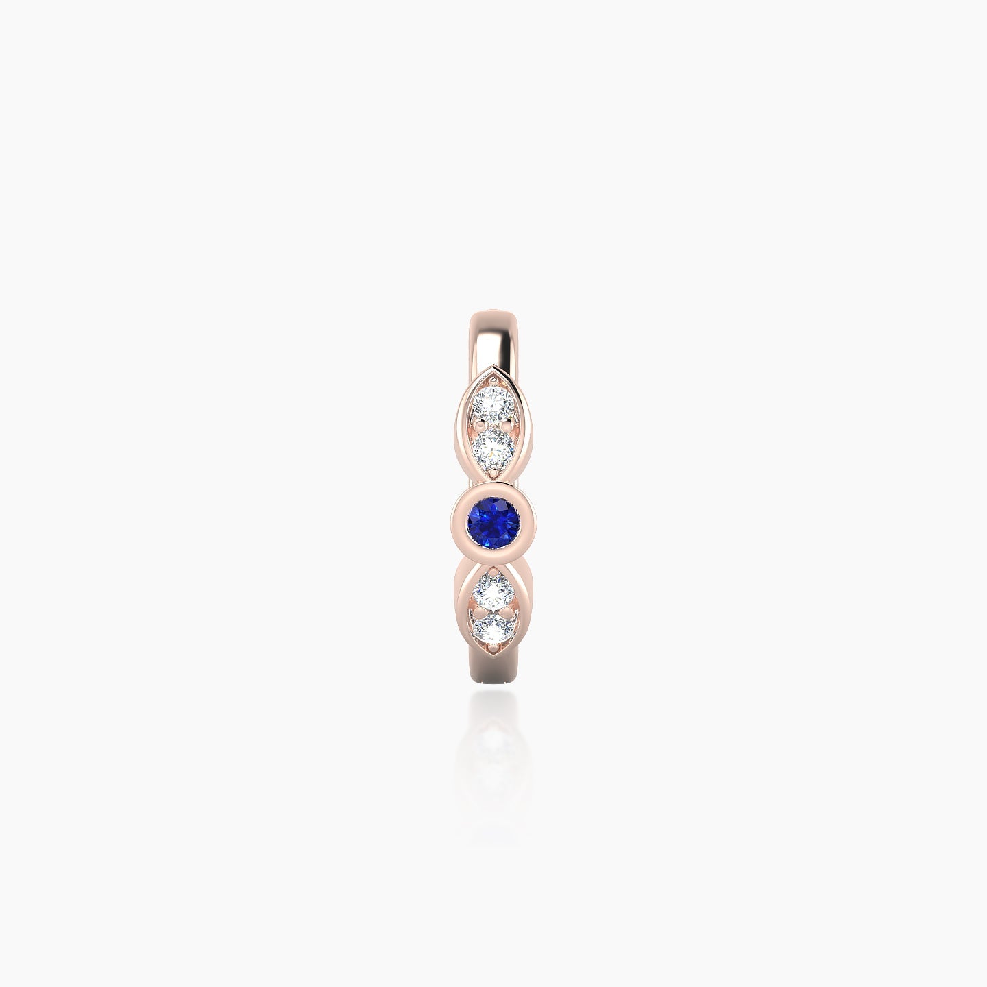 Anahita | 18k Rose Gold 8 mm Sapphire & Diamond Hoop Piercing